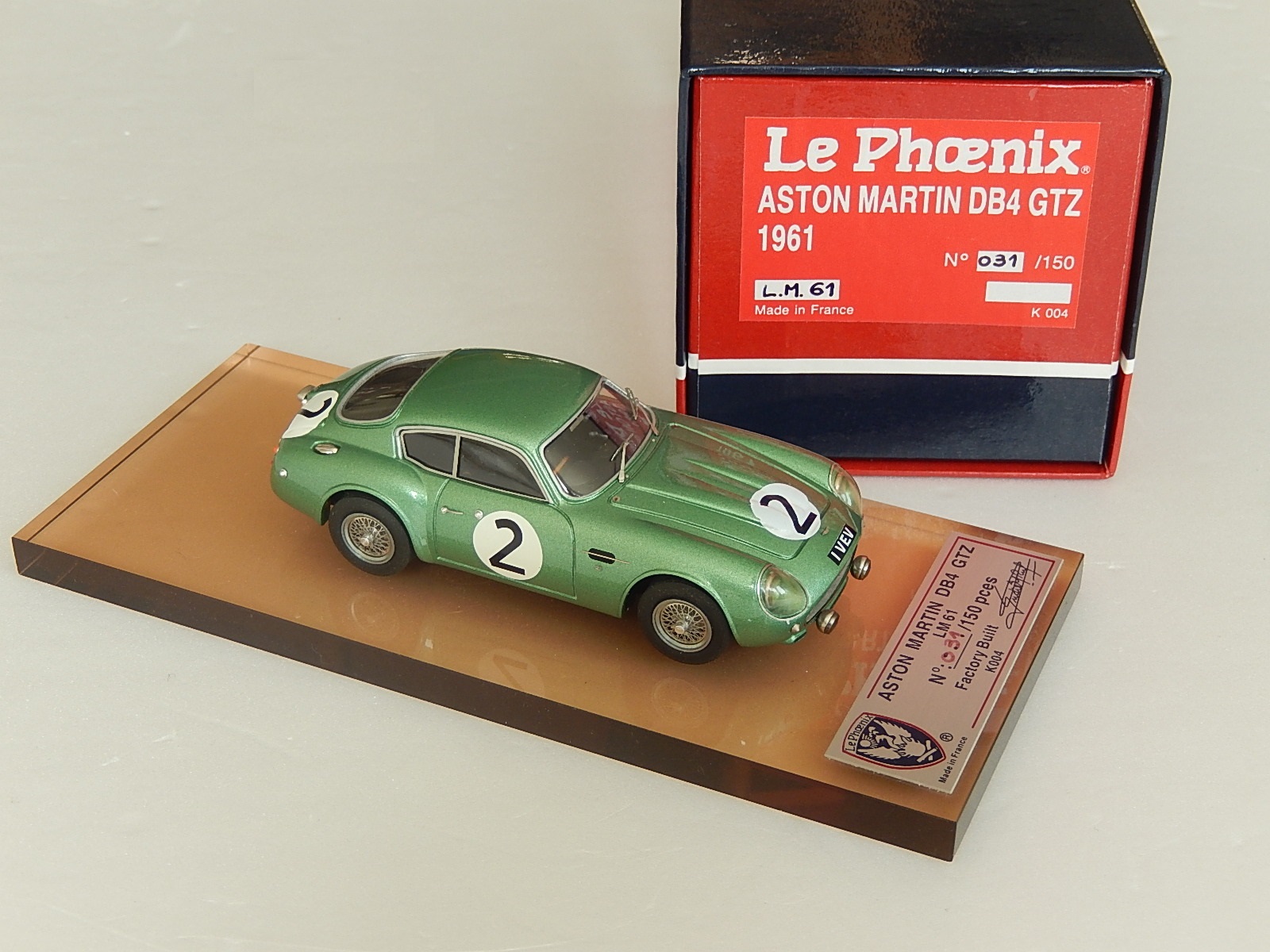 即時発送★ 1/43 Le Phoenix Aston Martin DB4GTZ LM61 レーシングカー