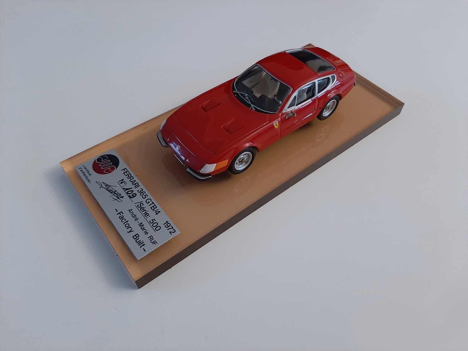 Ferrari 365 Daytona GTS/4 1971 Rouge - AMR (André-Marie Ruf) 1/43 - France