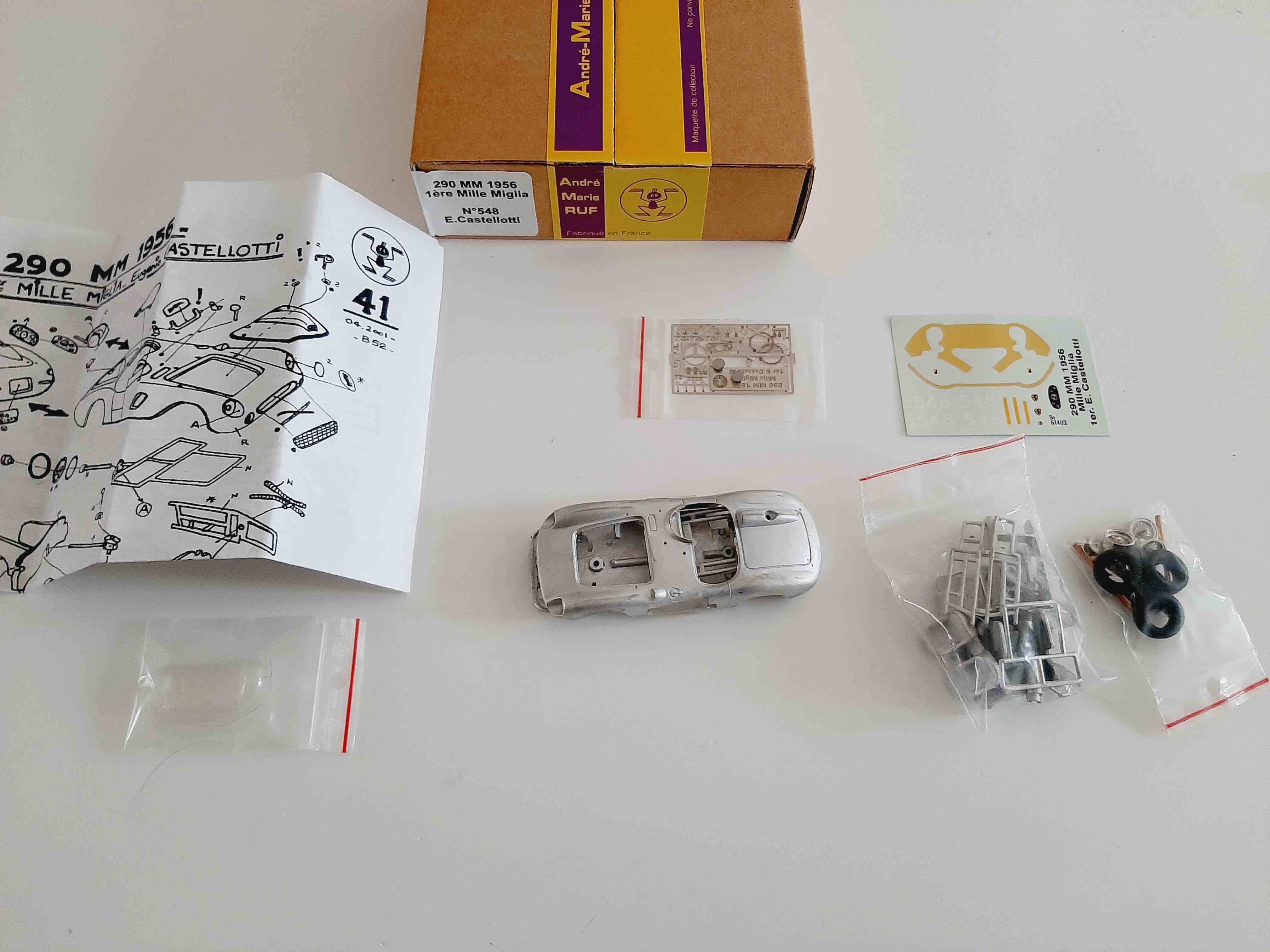 Miniature Heco 1/43 – Ferrari 290 Mille Miglia 1956, Résine Rouge